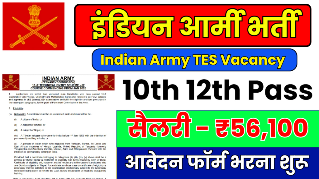 Indian Army TES Vacancy