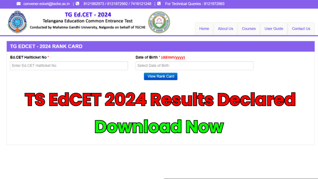 TS EdCET 2024 Results Declared