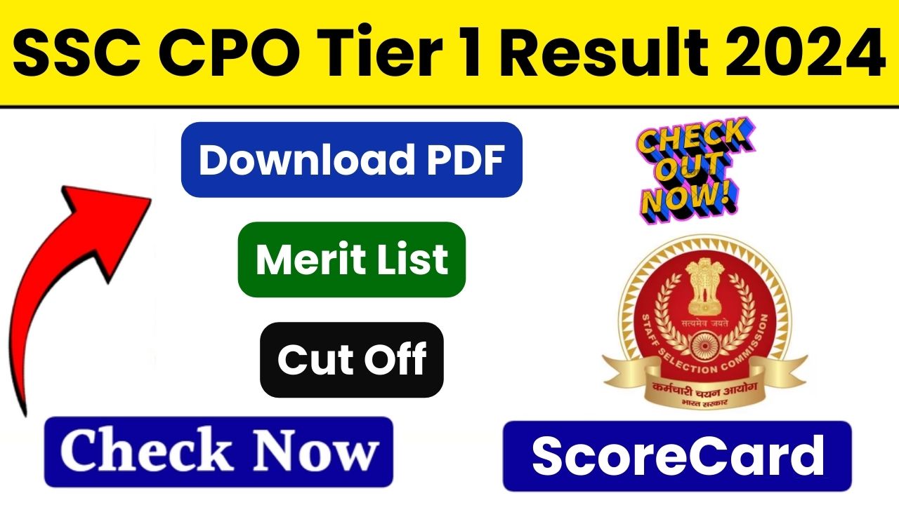 SSC CPO Tier 1 Result 2024